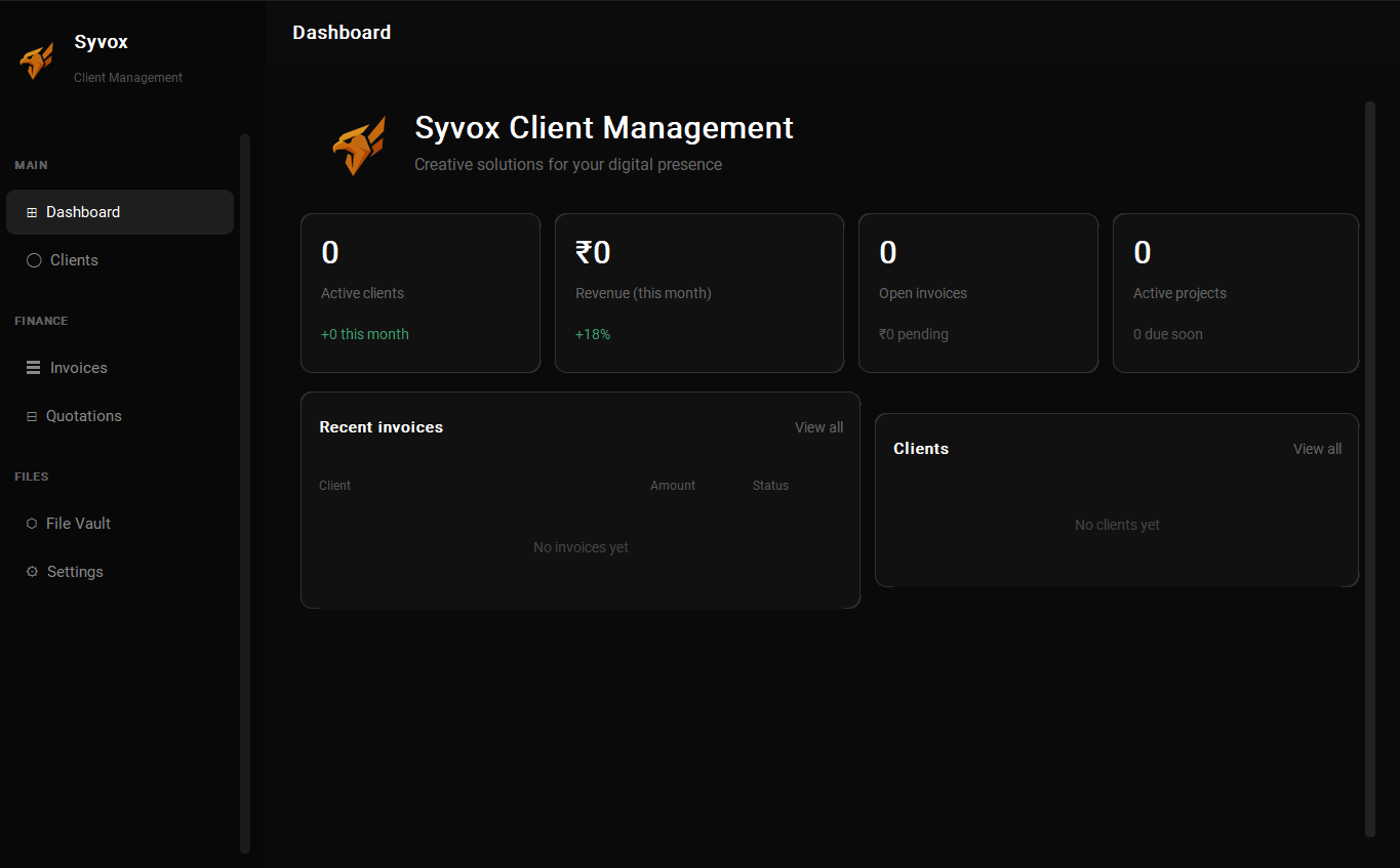 Syvox Manager UI